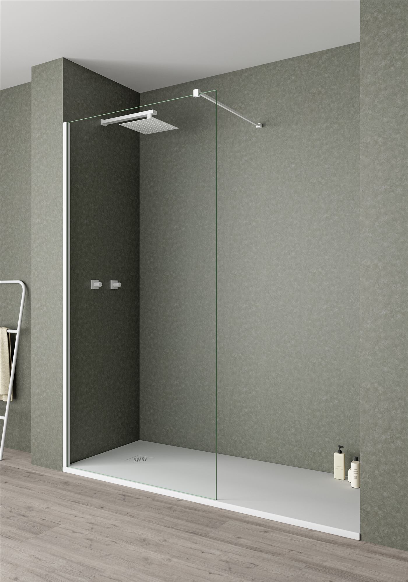 Lavabo blanco sobre encimera